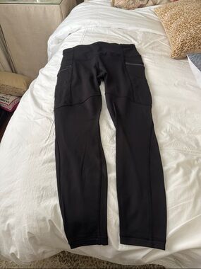 Lululemon Running Tights - Black Athletic Pocket Leggings